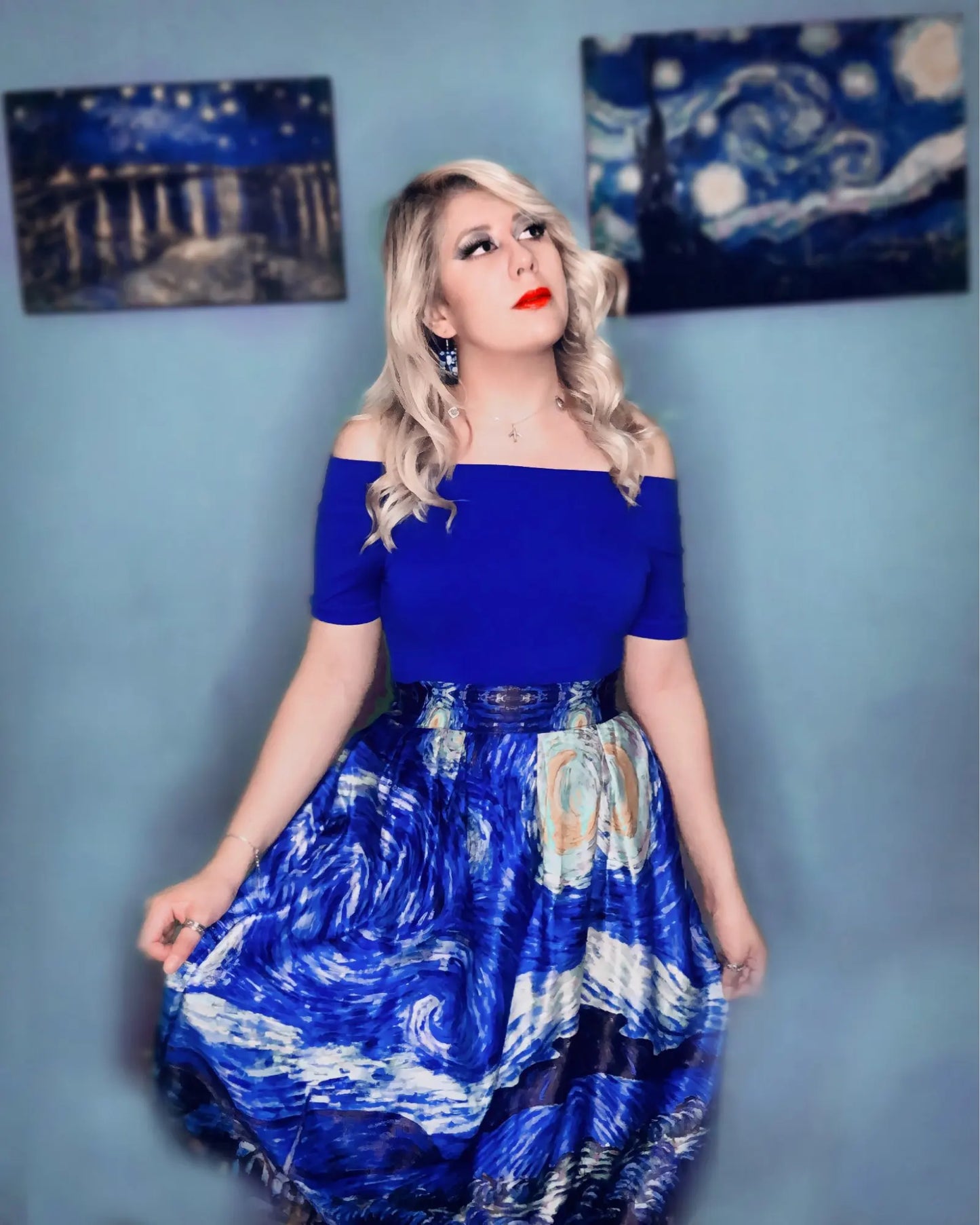 Van Gogh Art Skirt