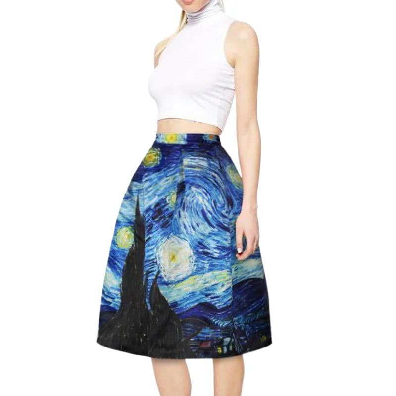 Van Gogh Art Skirt