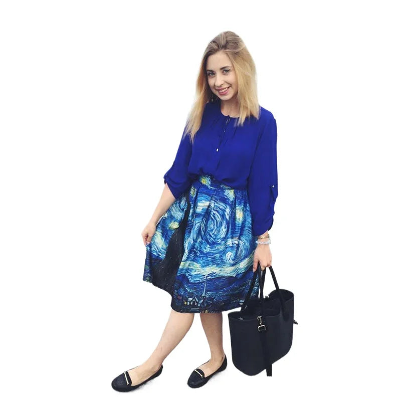 Van Gogh Art Skirt